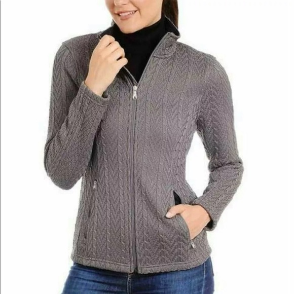 Spyder Gray Cable Knit Jacket❤️❤️love this jacket - Picture 1 of 8